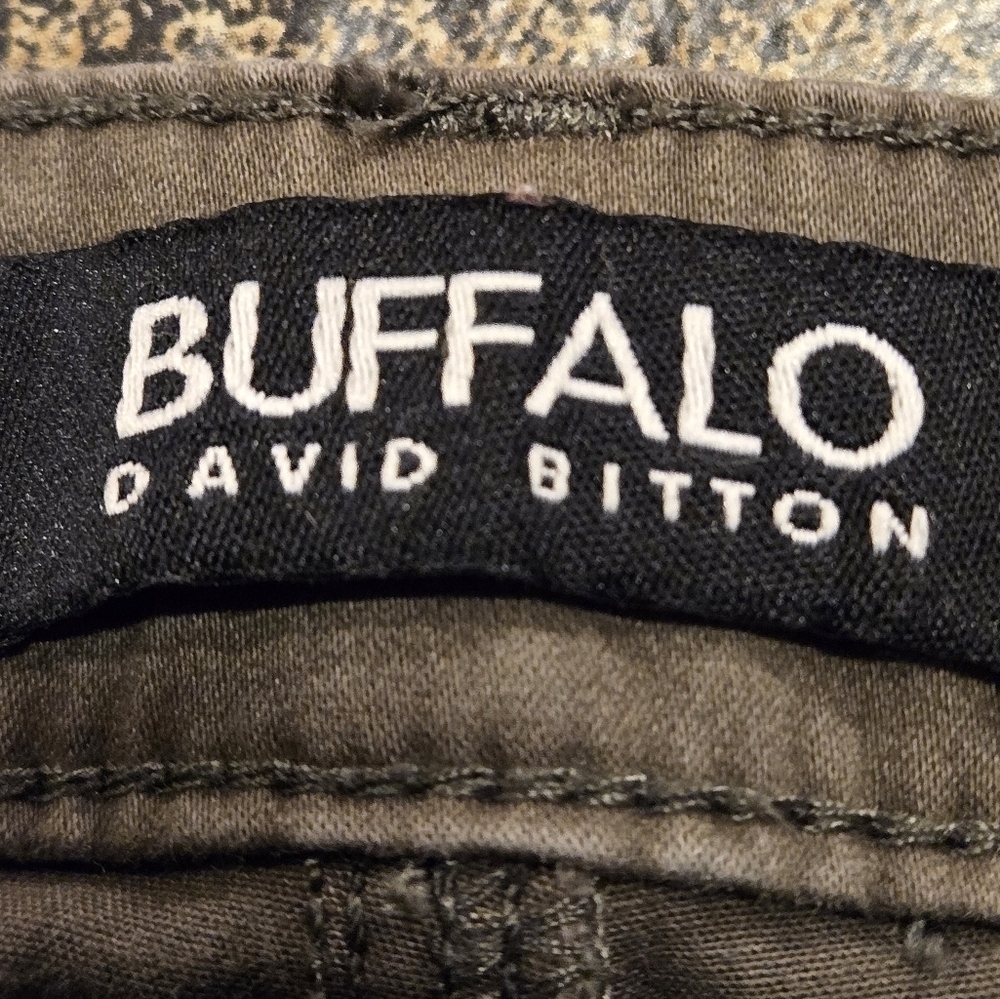 Buffalo David Bitton Pants Olive Midrise Stretch Skinny Ankle Grazer Women 16/36 - Picture 6 of 14